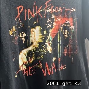 2001 pink floyd the wall band tee